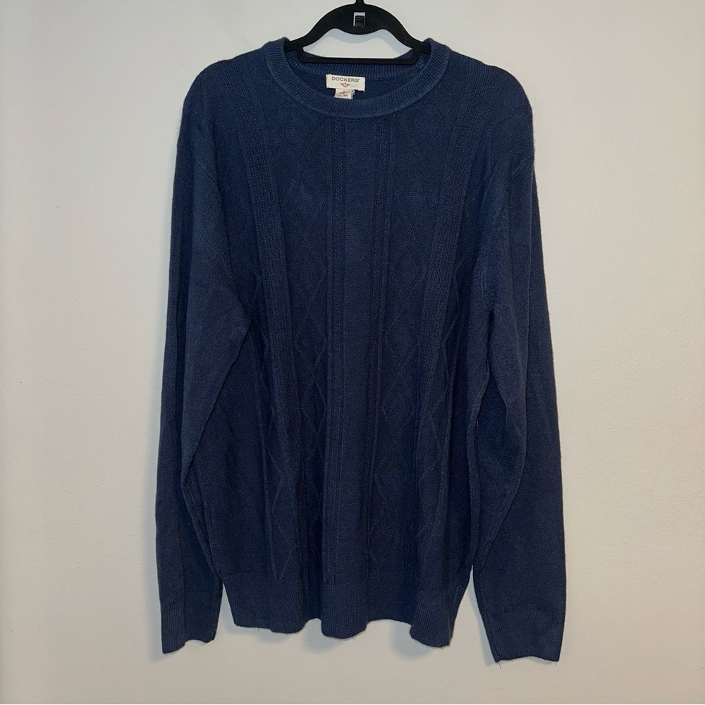 Dockers - Comfort Touch Navy Blue Crewneck Sweater